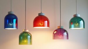 sleek structured drum pendants