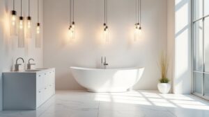 small modern bathroom chandeliers