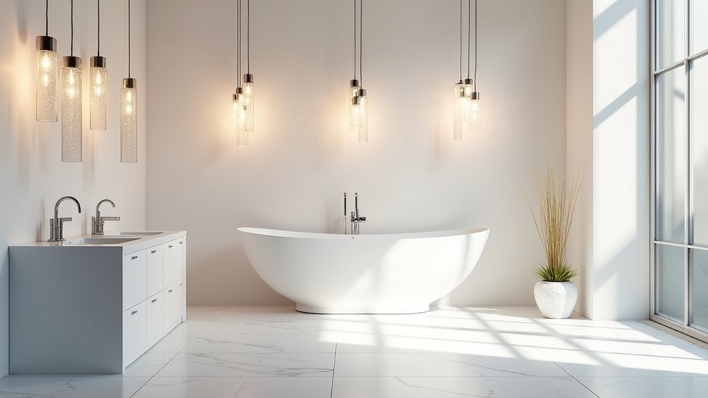 small modern bathroom chandeliers