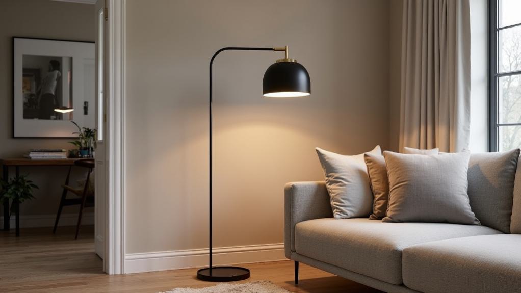 smart arched marble floor lamp