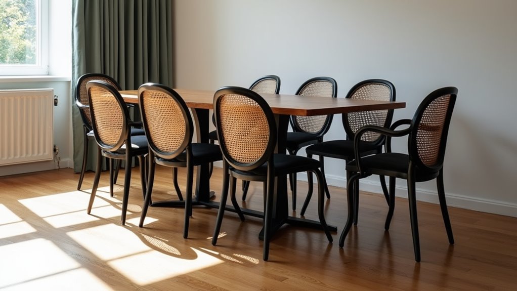 stunning black rattan chairs