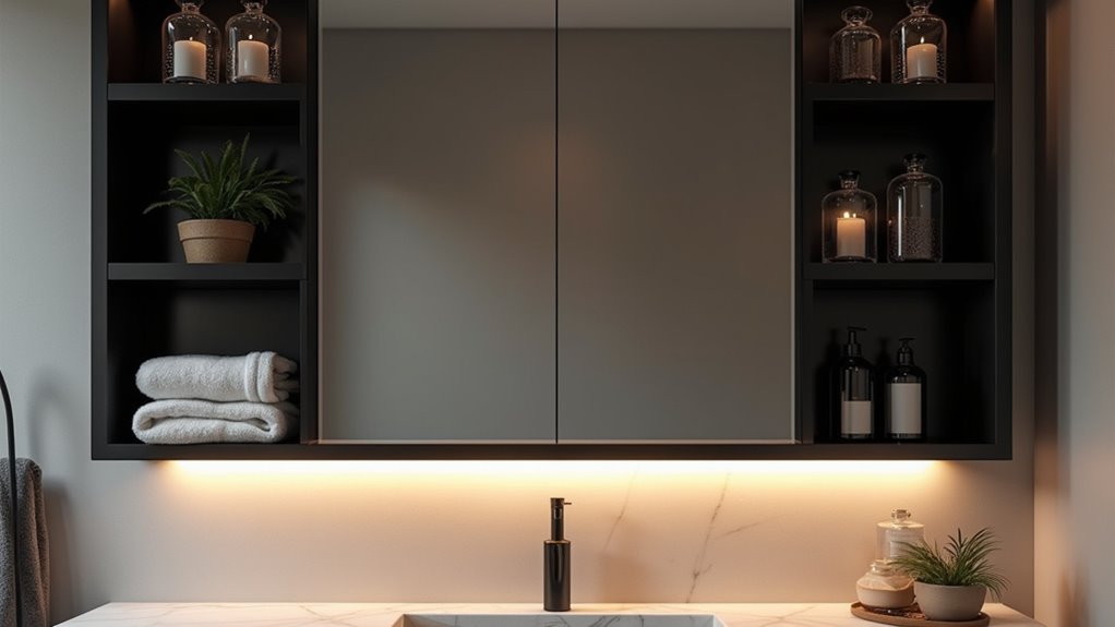 stylish black led mirrors