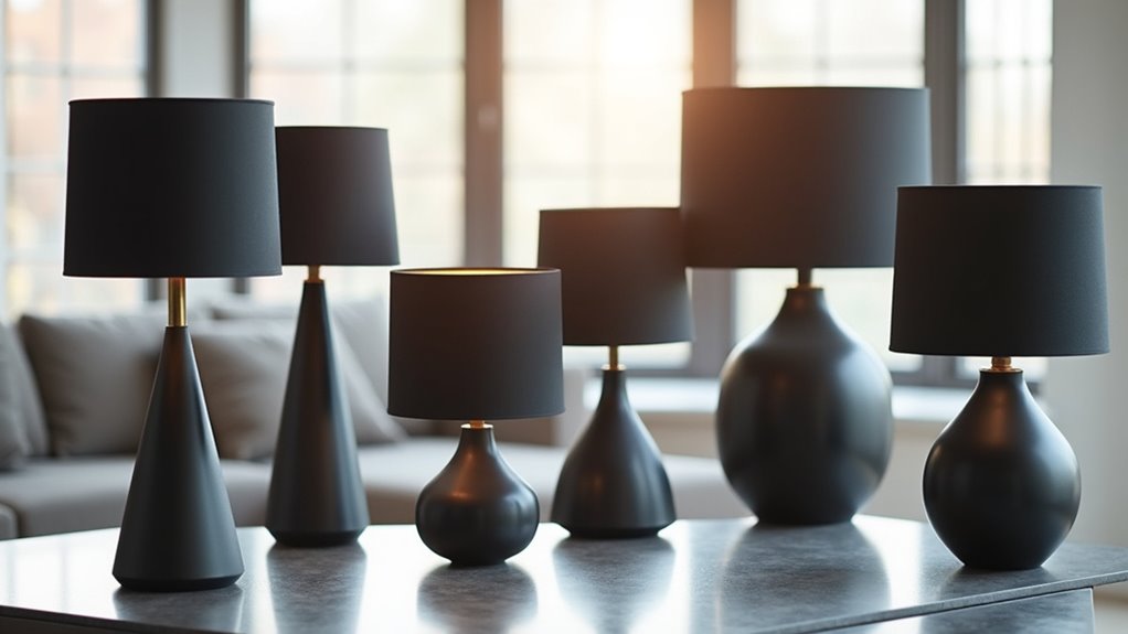 stylish black table lamps