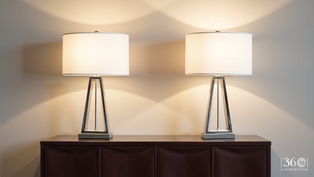 stylish buffet lamps pair