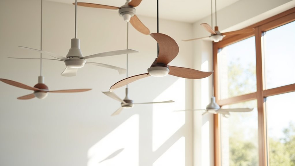 stylish white wood fans