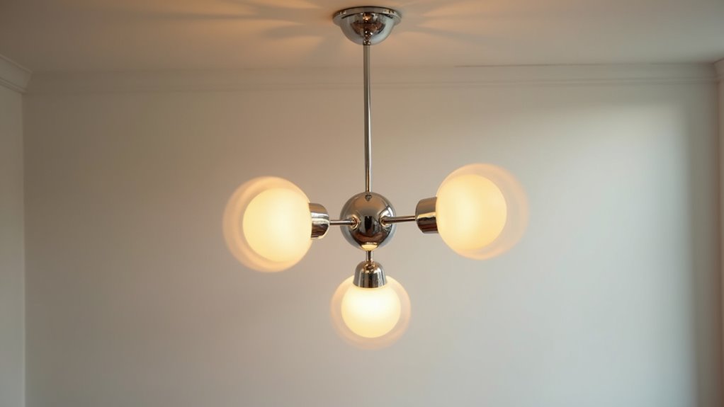 three bulb mid century sputnik
