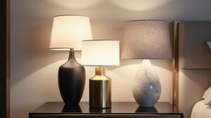three stylish contemporary lamps