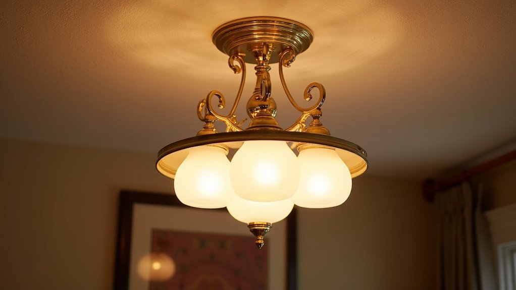 timeless ornate three bulb mount