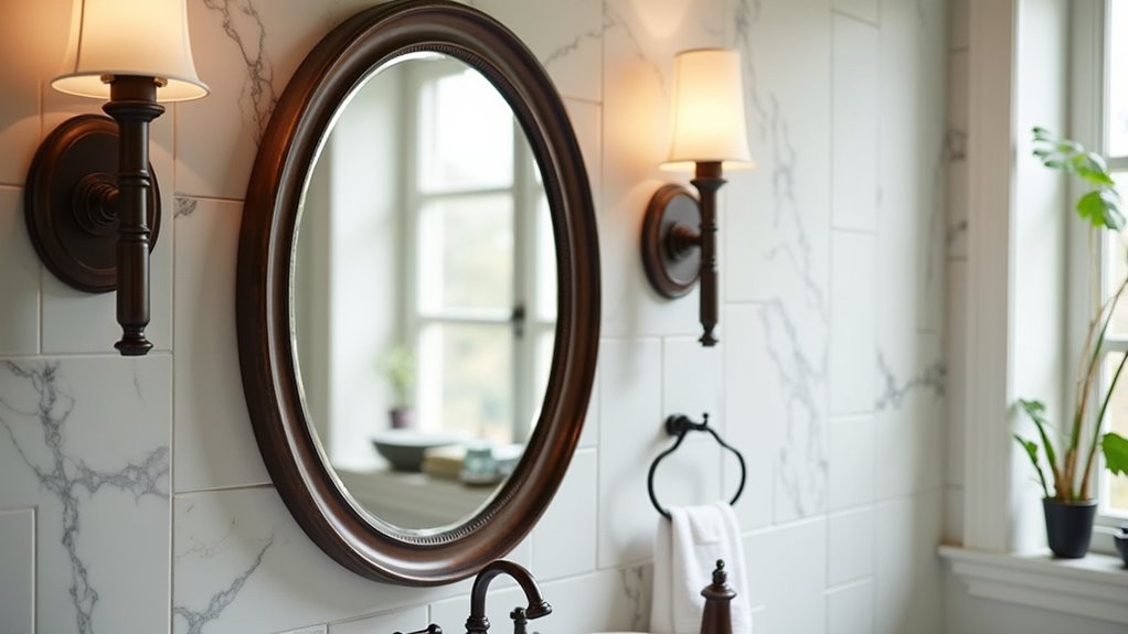 timeless oval pivot mirror