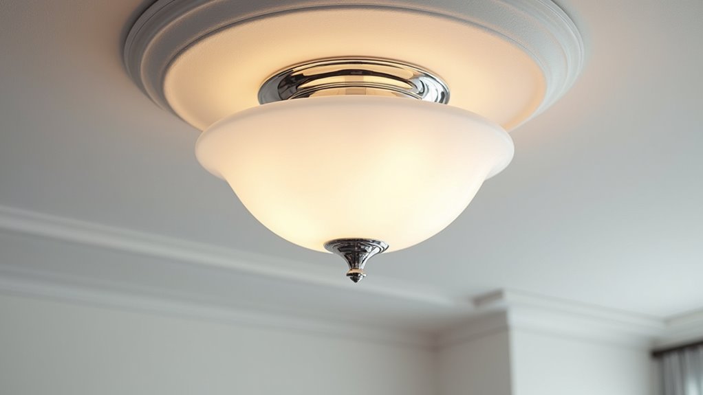 timeless white glass fixture