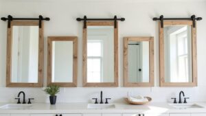 top barn door bathroom enhancers