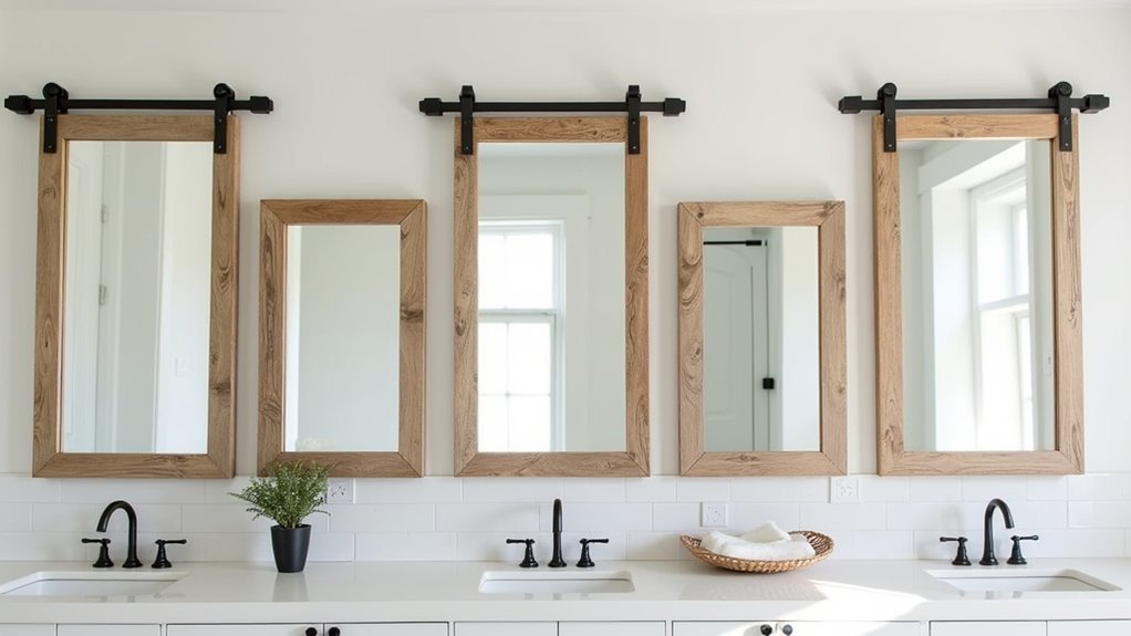 top barn door bathroom enhancers