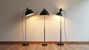 top black brass lamps