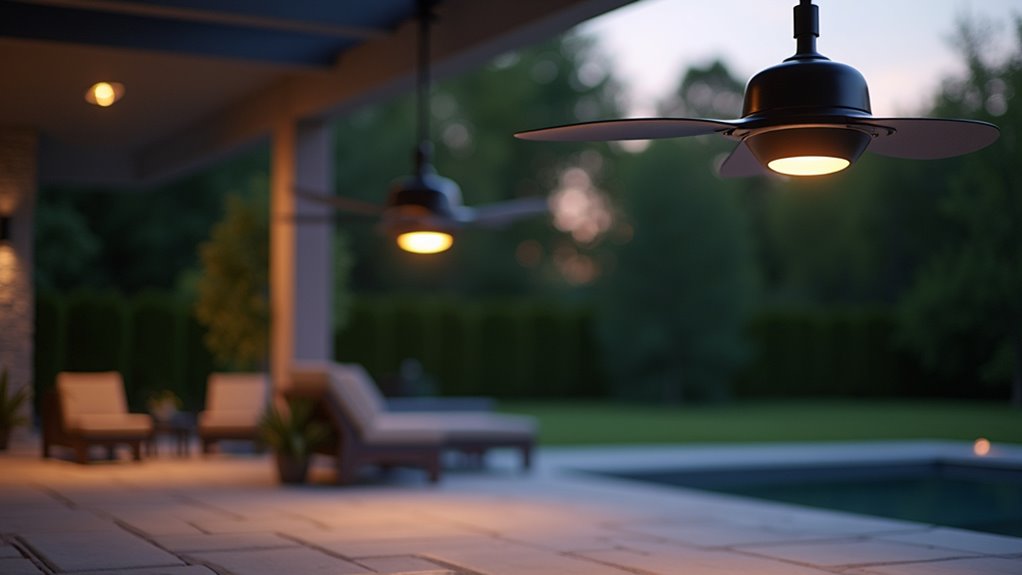 top black outdoor fans
