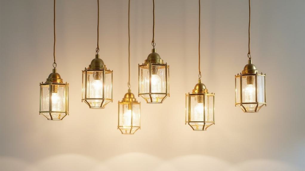 top gold glass pendants