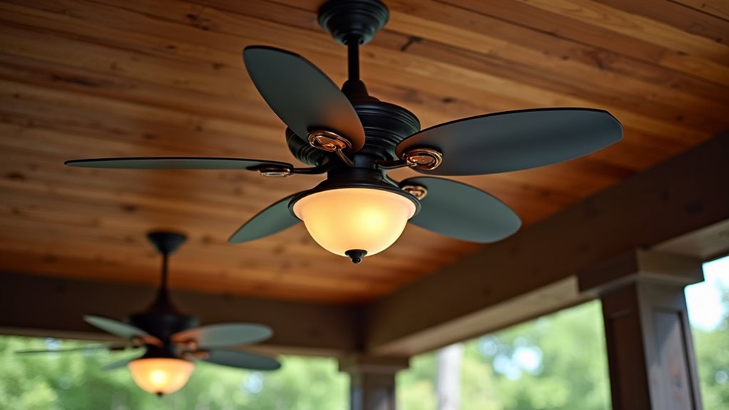 traditional illuminated outdoor fan