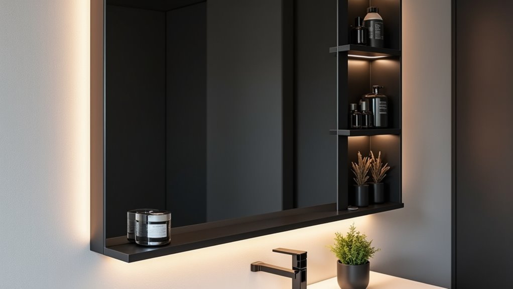 versatile space saving black mirrors