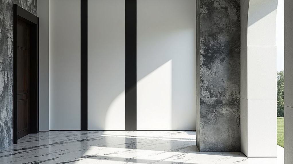 vibrant geometric textured walls