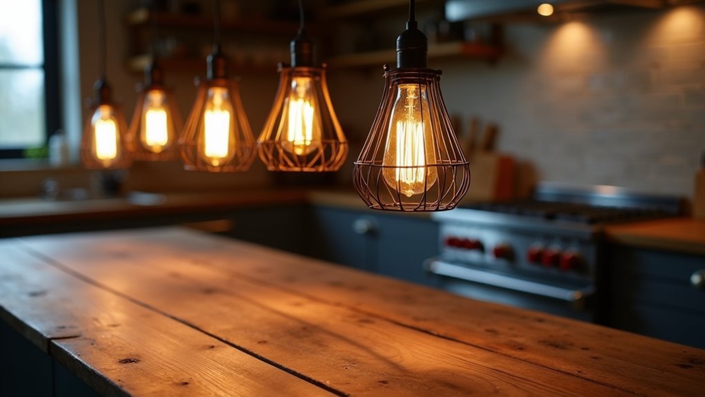 vintage industrial wire fixture