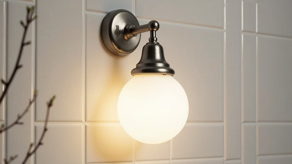 vintage milk glass sconce