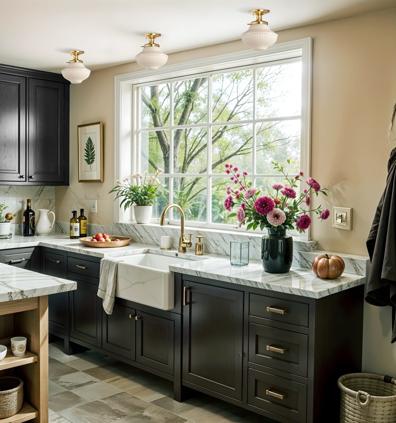 trio flush in kitchen