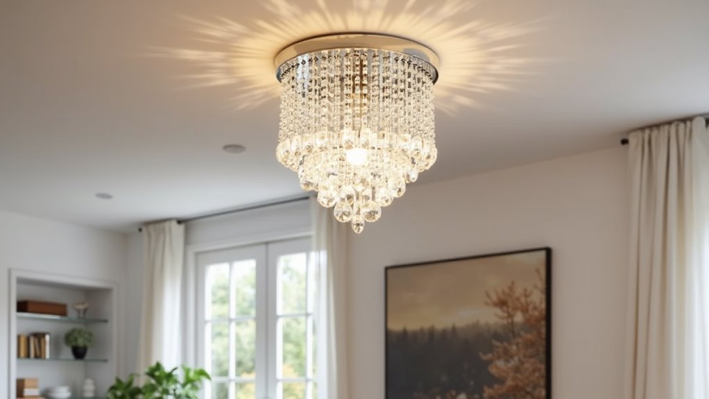 adjustable crystal ceiling lights
