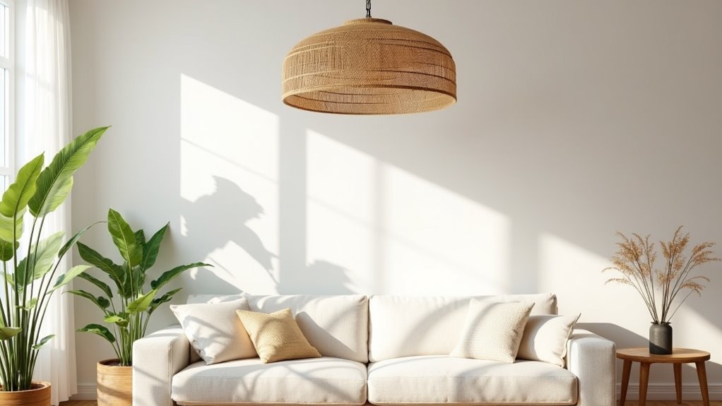 artisan hand woven lighting fixture