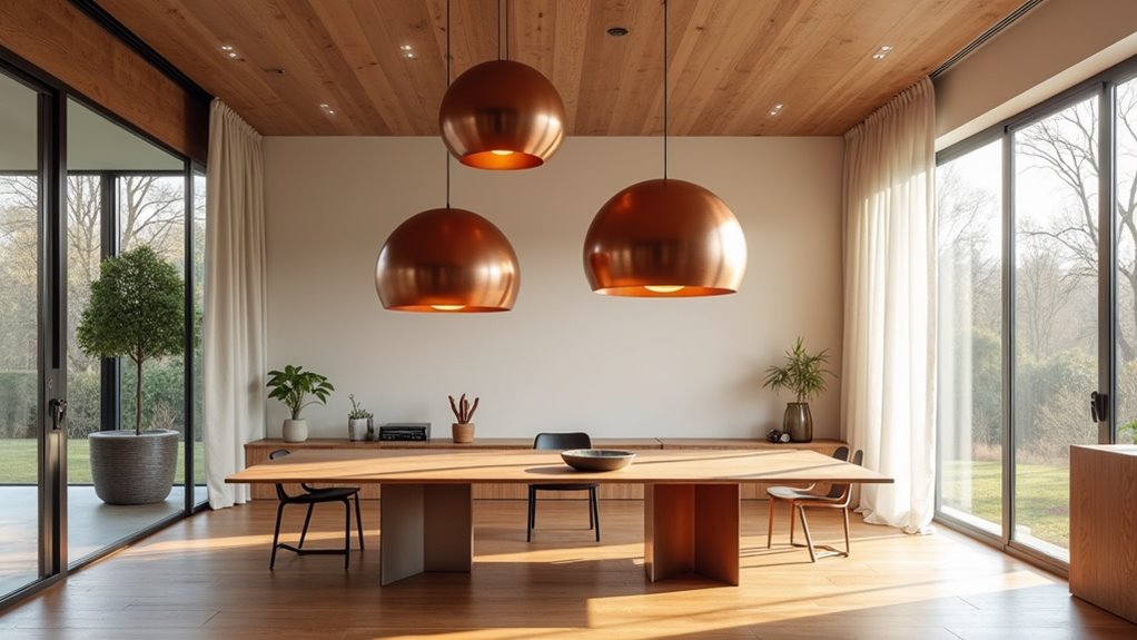 artistic copper pendant lights