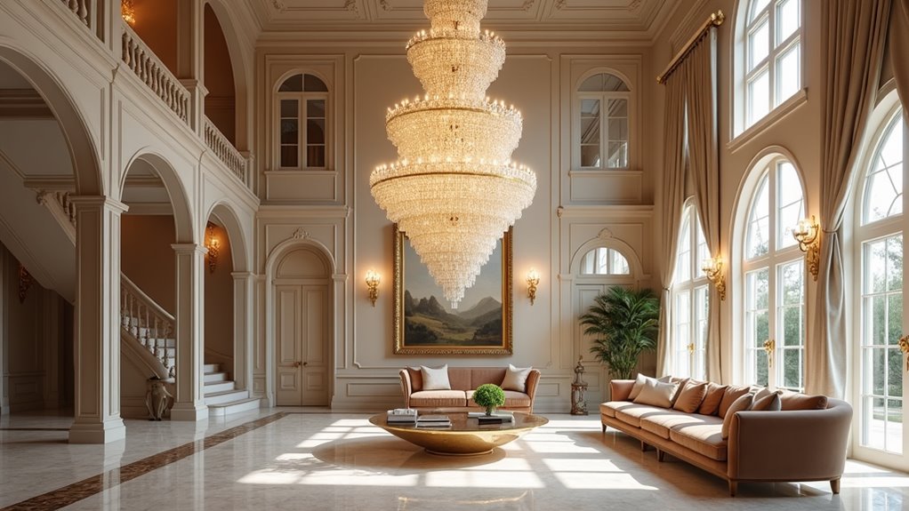 chandelier size and placement