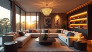 creative living room illumination