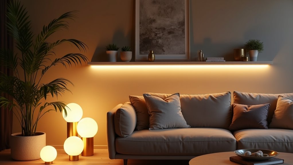 creative living room lighting