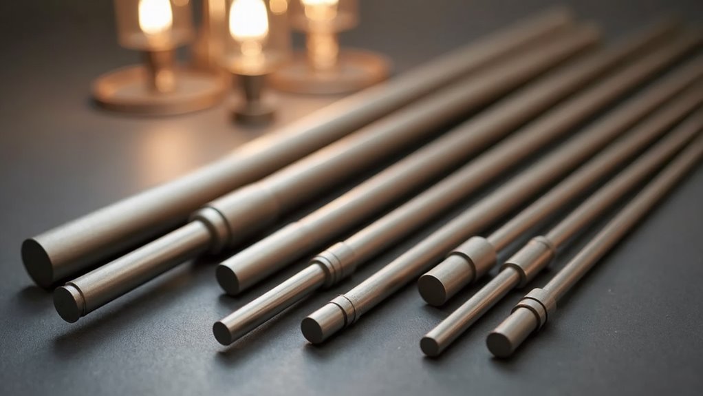 elegant brushed nickel downrods