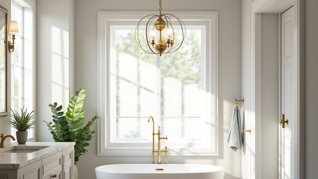elegant dimmable globe chandelier