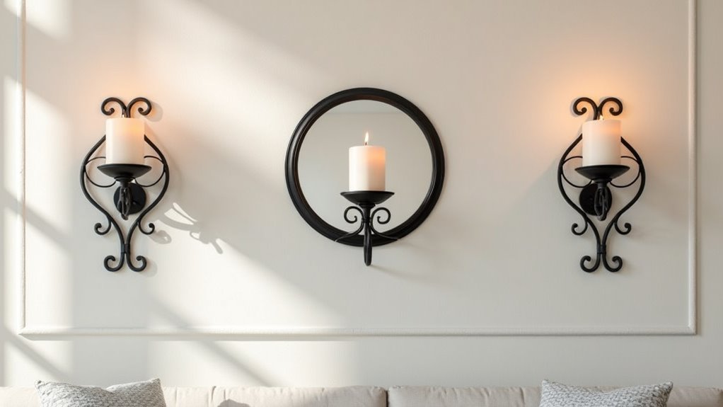 elegant iron candle sconce