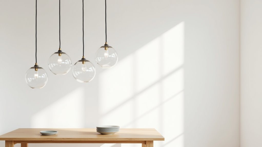 elegant minimalist glass lighting