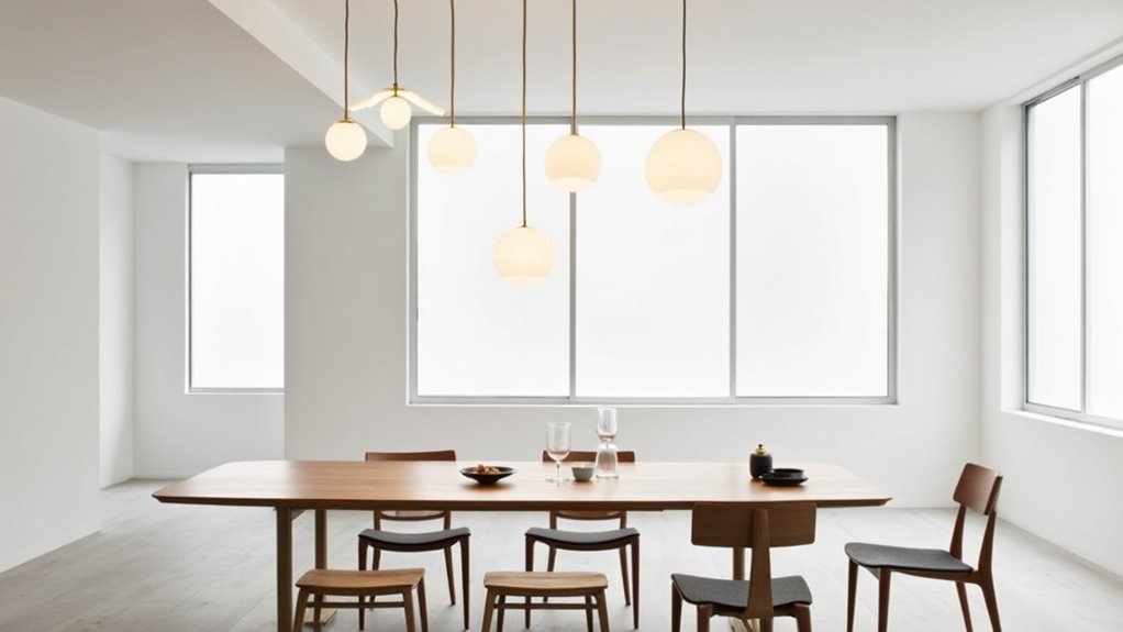 elegant minimalist glass pendant