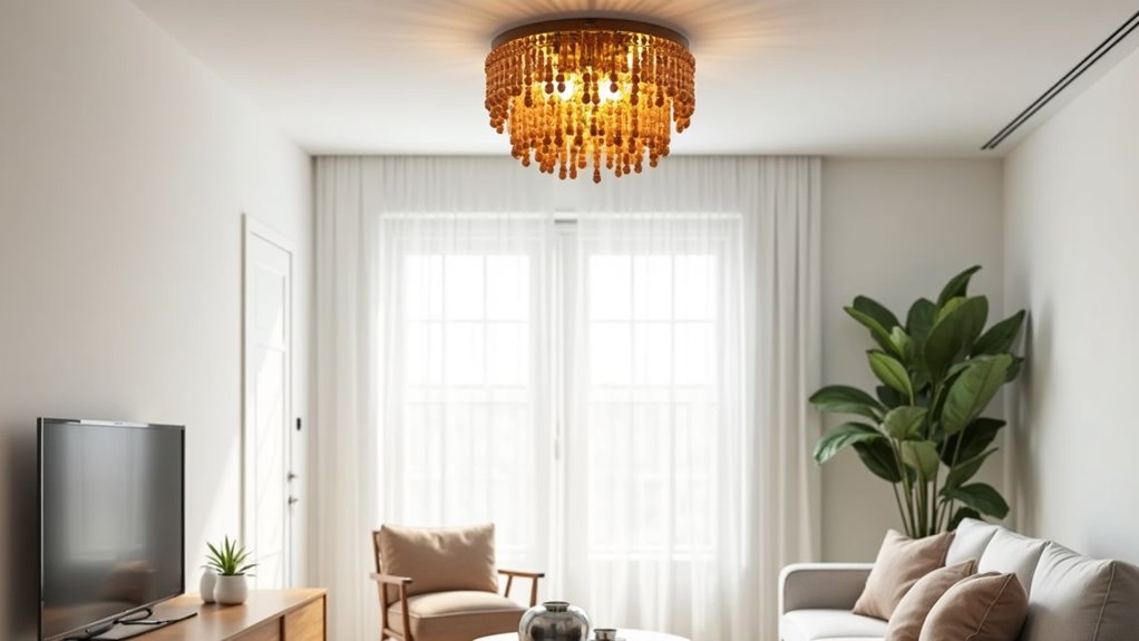 elegant semi flush lighting fixture