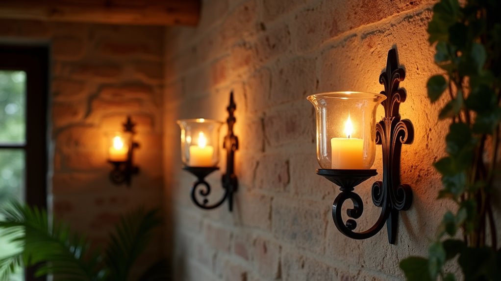 elegant wrought iron sconce
