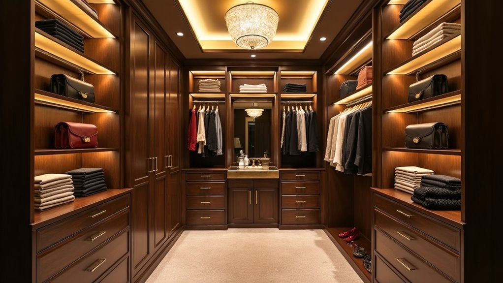 elevated closet lighting design
