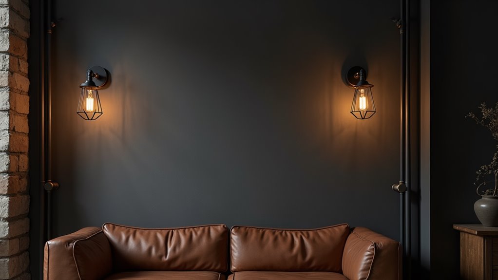 exposed metal industrial sconces