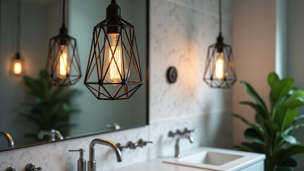 industrial lighting for bathrooms