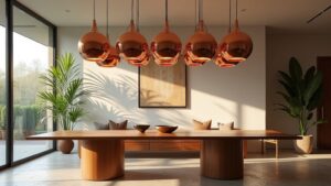 large copper pendant lights