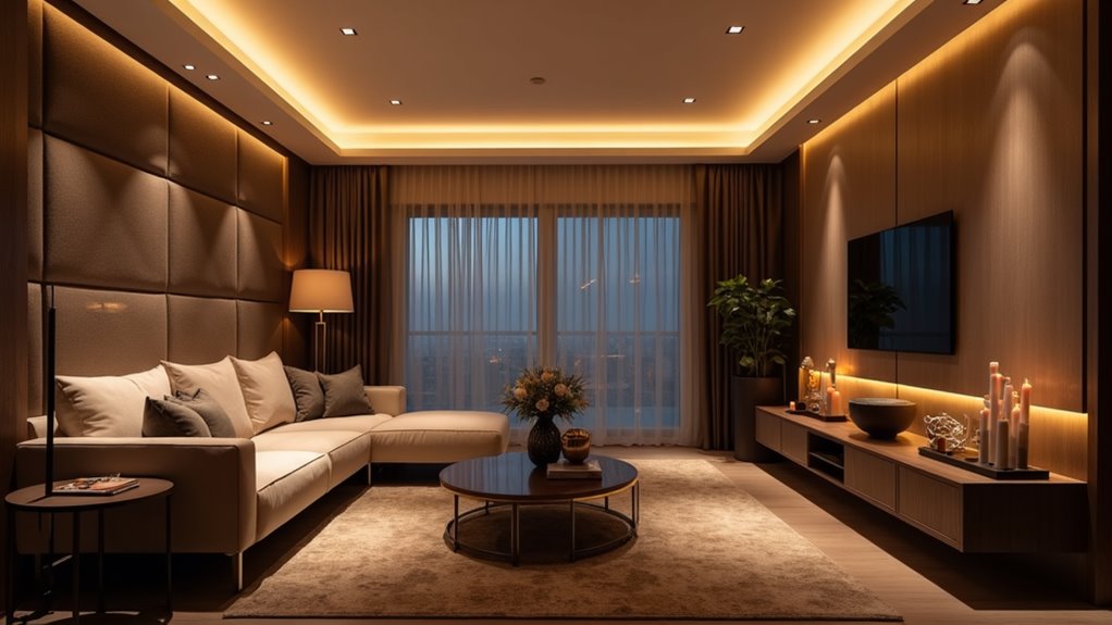 layered lighting enhances ambiance