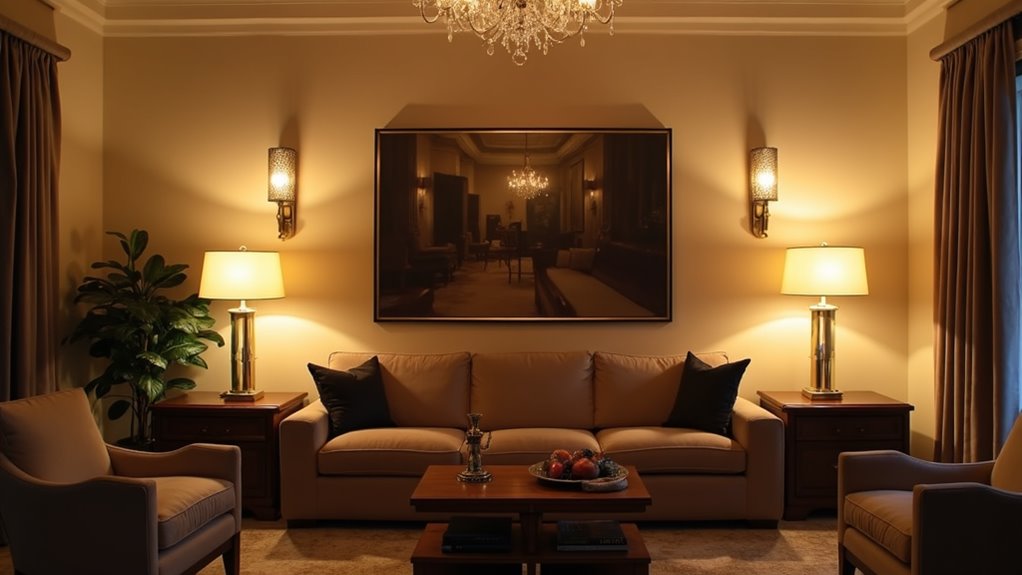 layered lighting enhances ambience