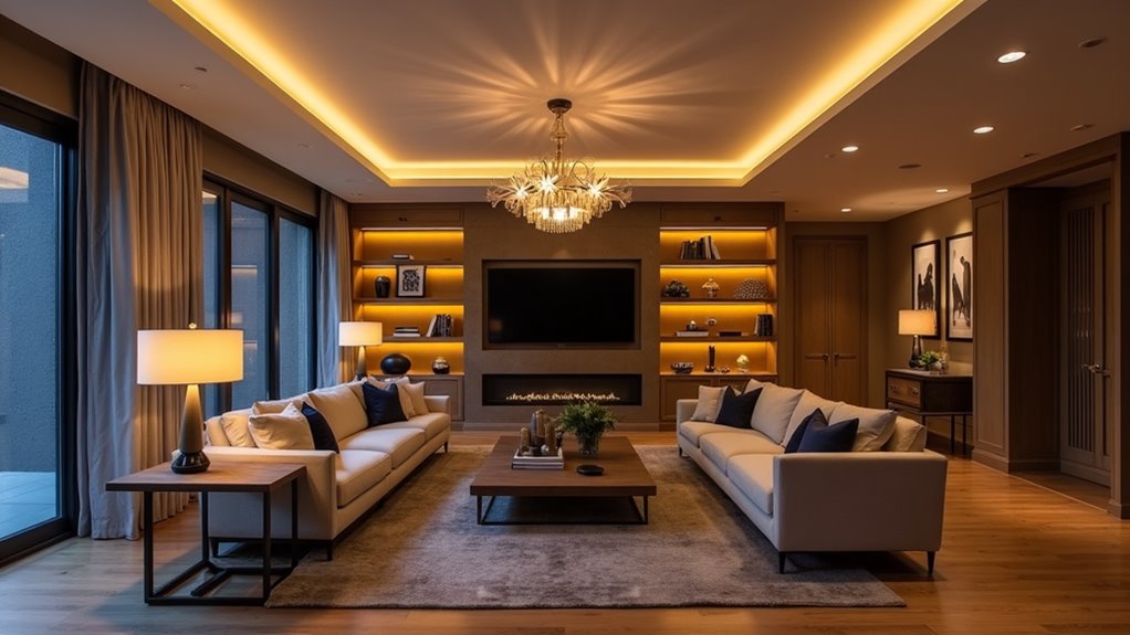 layered lighting for ambiance
