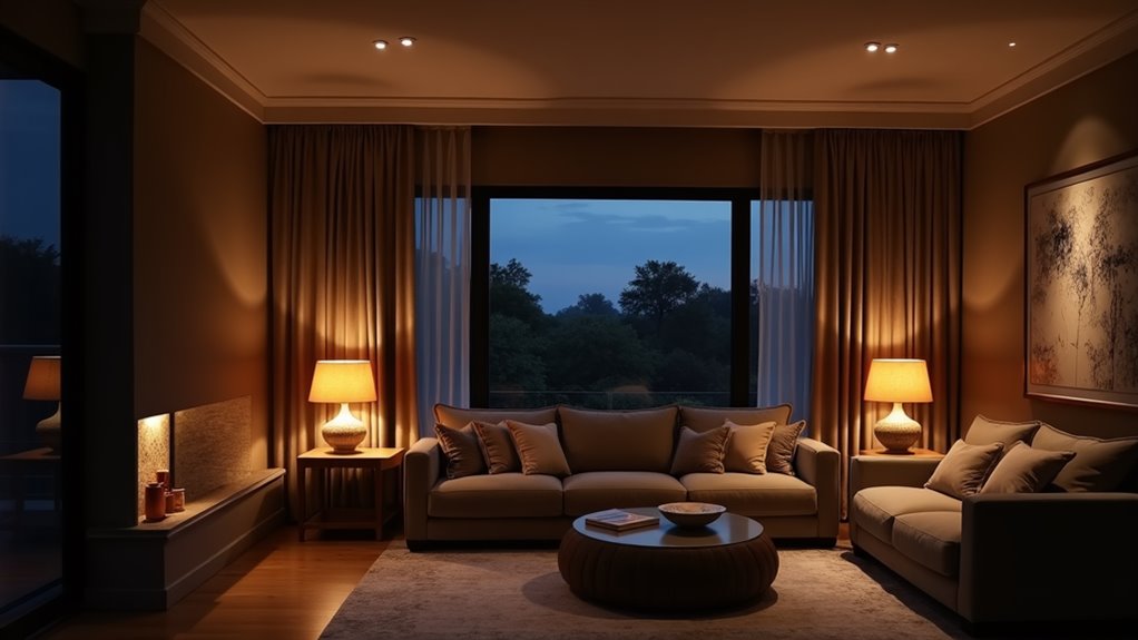 layered lighting for ambiance