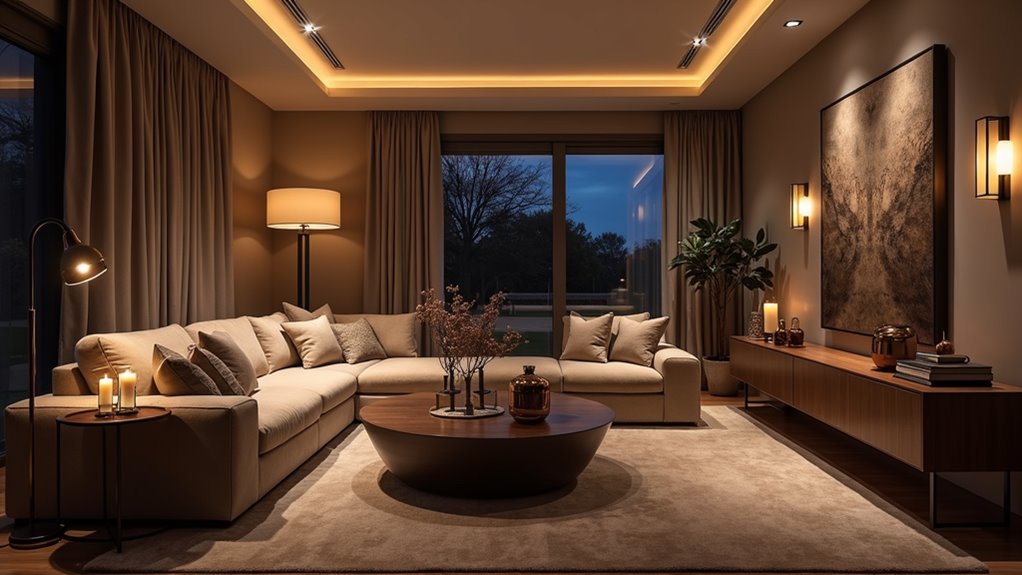 layered lighting for ambiance