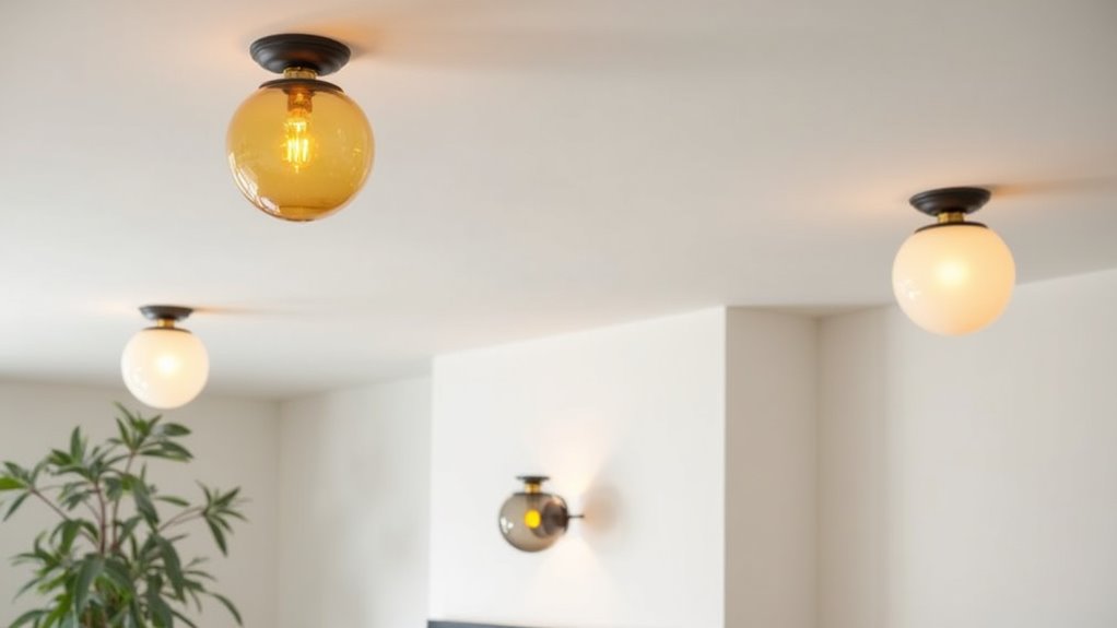 mid century modern glass lighting