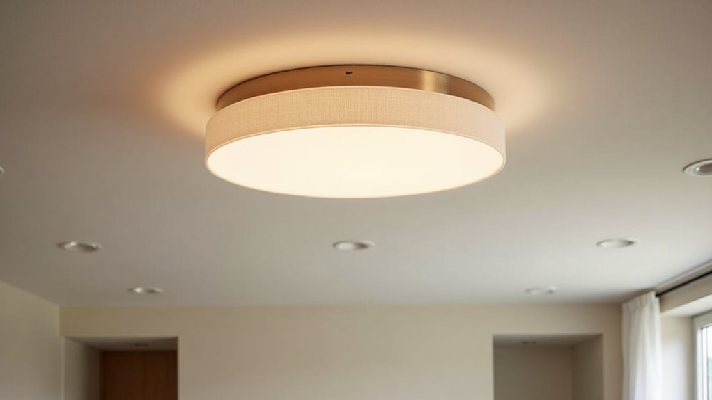 minimalist linen led fixture