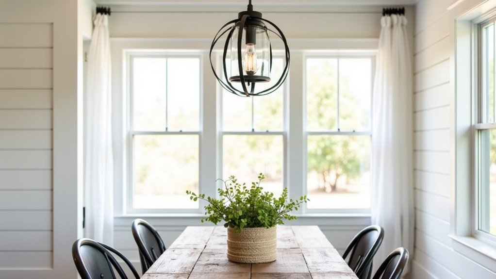 modern farmhouse matte black fixtures